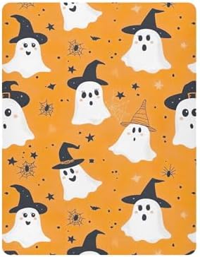 Qilmy Cartoon Ghosts Fitted Crib Sheet Soft Breathable
