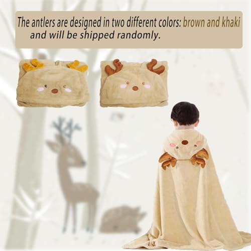 IFaryMes Toddler Bath Towel with Hood Deer Pattern