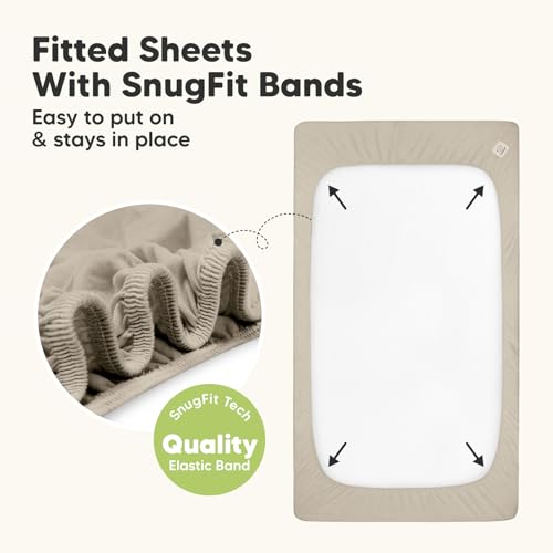 KeaBabies 2-Pack Waterproof Crib Sheets for Boys and Girls