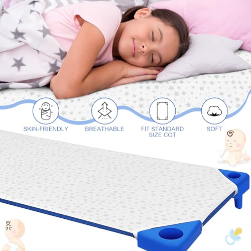 Peryiter 6 Pcs Crib Sheets with Star Pattern and Elastic Loops