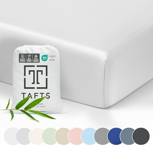 Tafts Crib Sheets - 100 Bamboo Viscose 8 Inch Deep Pocket