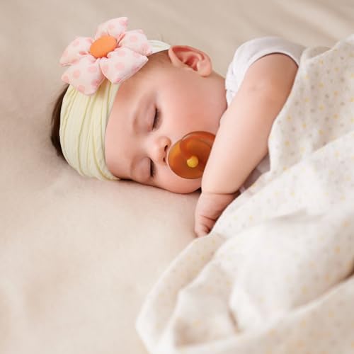Fmeida Baby Girls Nylon Headbands with Flower Bows