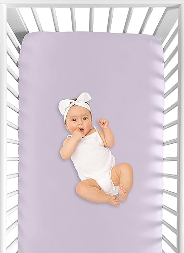 Sweet Jojo Designs Lavender Purple Fitted Crib Sheet