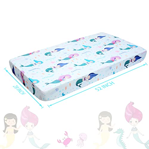Cloele Mermaids Crib Sheet for Girls 1 Pack
