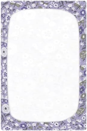 White Flowers Butterflies Crib Sheets for Baby Toddler