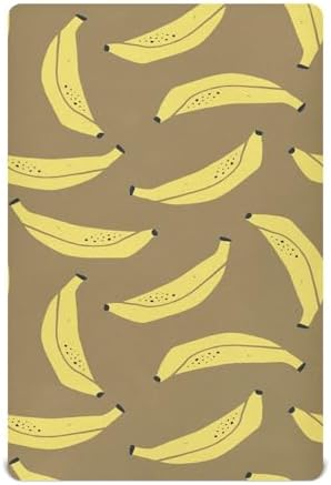 Tropical Banana Doodle Crib Sheets for Baby