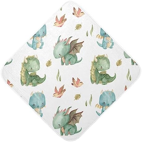 Kigai Cute Dragon Muslin Hooded Baby Towel 1