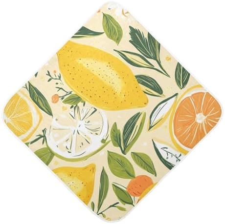 PaChyLuu Lemon Orange Pattern Baby Hooded Towel 30x30 Inch