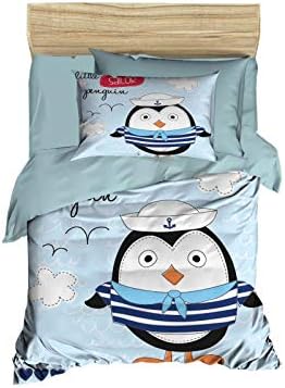 OZINCI 100 Cotton Penguin Bedding Set for Baby Boys Girls