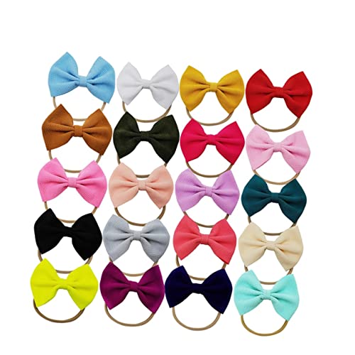 NOLITOY 20Pcs Bowknot Headbands for Boy Girl 1