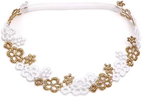 Zapire 6pcs Lace Floral Headbands for Baby Girl