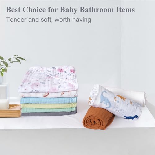 PHF 2 Pack Hooded Baby Towels for Newborn Infant Toddler