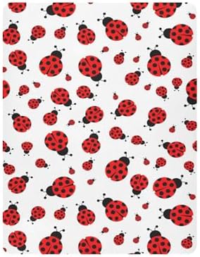 ALAZA Cute Red Ladybug Crib Sheet for Baby