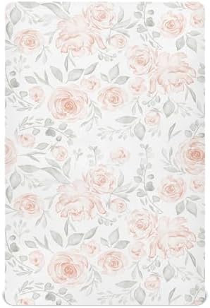KICPOAY Pastel Orange Crib Sheets Stretchy Playard Sheets for Baby