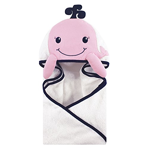 Hudson Baby Unisex Whale Face Hooded Towel
