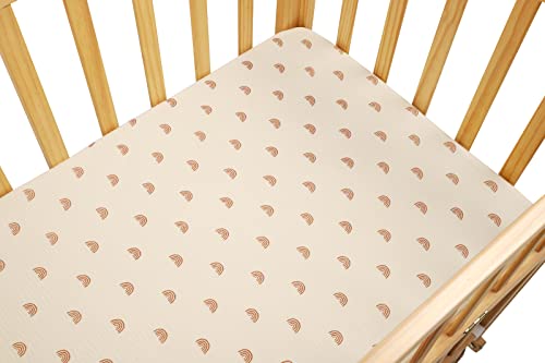 Soft Breathable Muslin Crib Sheets 2 Pack for Baby Bed
