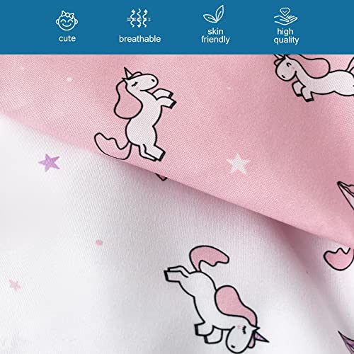 SPRINGSPIRIT Girl Crib Sheets 2-Pack Soft Breathable