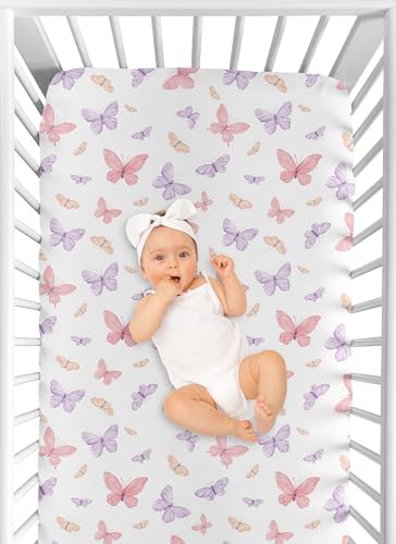 Sweet Jojo Designs Shabby Chic Butterfly Crib Sheet