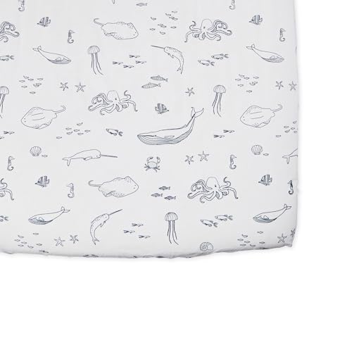 Pehr Crib Sheet - Life Aquatic Breathable Organic Cotton