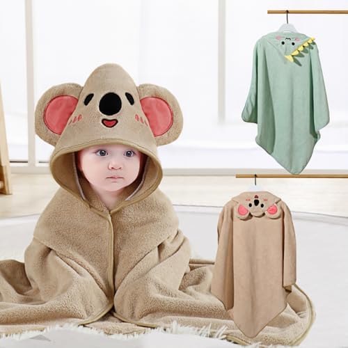 SEVDO 2Pcs Baby Hooded Towel Newborn Toddler Bath Towels