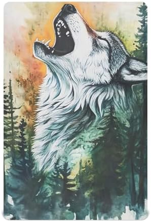 Qilmy Howling Wolf Crib Sheet for Babies Soft Breathable and Snug Fit
