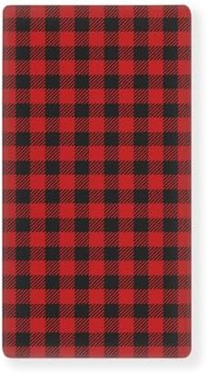 Red and Black Buffalo Plaid Fitted Crib Sheet 28x52