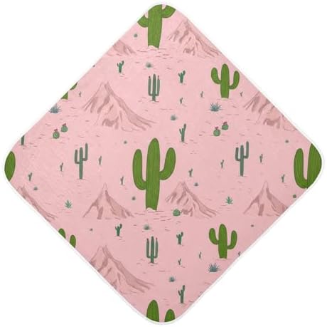 BOESI Graffiti Cactus Baby Bath Towel Soft and Absorbent