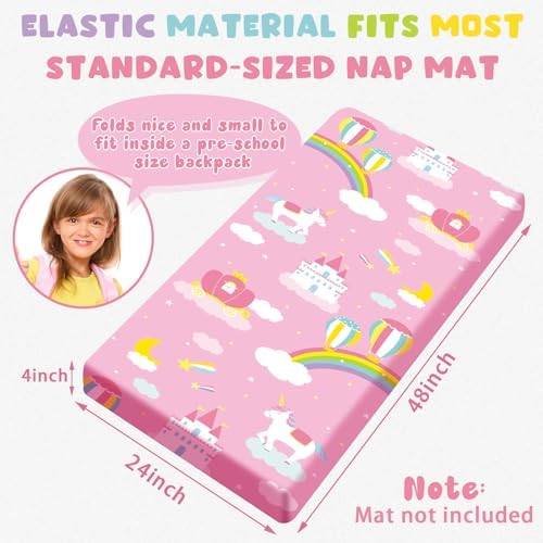 Mixweer 4 Pcs Toddler Crib Fitted Sheets Nap Mat Cover