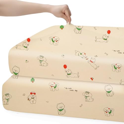 SDY Dog Jersey Crib Sheets 2 Pack Fitted