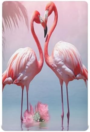 Qilmy Flamingo Crib Sheet Soft Breathable for Baby
