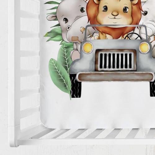 Baby Jungle Safari Crib Sheet 52x28 Fitted Mattress Cover