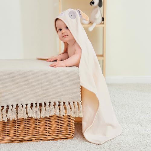 Mooreeke 2 Pack Baby Hooded Towels with Animal Design