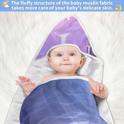 PaChyLuu 30x30 Inch Baby Hooded Towel Soft Cotton for Newborns 1