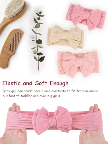 DRESHOW BQUBO 5 Pack Baby Headbands with Bows
