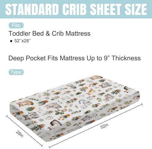 Watercolor Cats Boho Crib Sheet 52x28