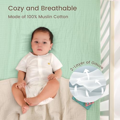 Davids Kids Muslin Crib Sheets 2 Pack