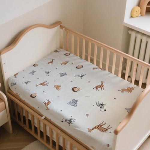 MorroMorn Baby Crib Sheets with Animals Design