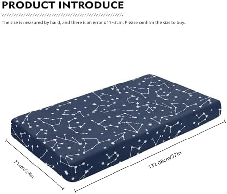 Navy Blue Star Constellations Fitted Crib Sheet