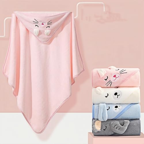 Febvao 2 Pcs Baby Hooded Towels for Toddlers 1-3