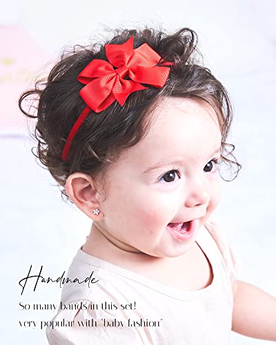 Jollybows 40pcs Baby Girls Headbands with Hair Ties