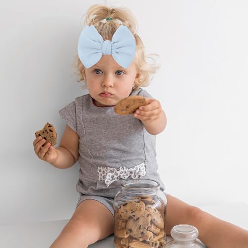 4PCS Ewaycom Baby Bow Headbands for Newborns and Toddlers