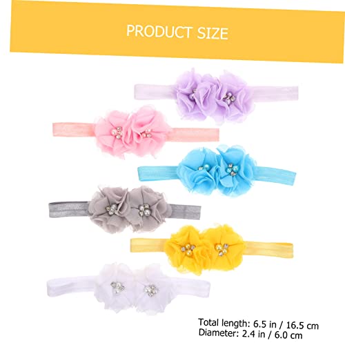 BESPORTBLE 6Pcs Elastic Hair Ties Floral Headbands for Baby Girl