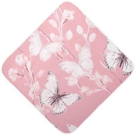PaChyLuu Butterfly Baby Hooded Towel Soft Cotton 30x30 Inch