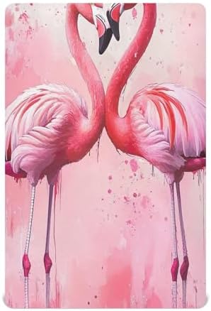 Qilmy Flamingos in Love Fitted Crib Sheet for Baby Sleep