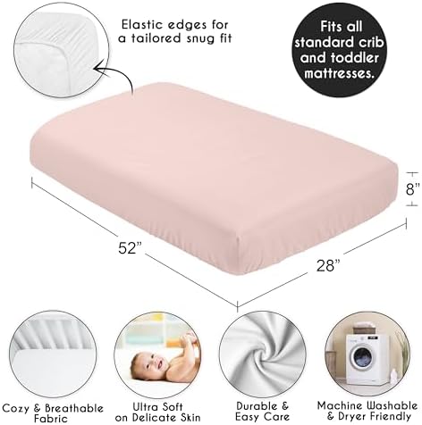 Sweet Jojo Designs Blush Pink Crib Sheet