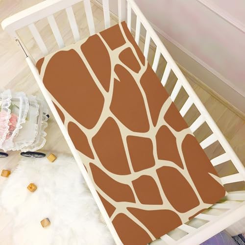 Giraffe Skin Brown Crib Sheets for Baby Toddler
