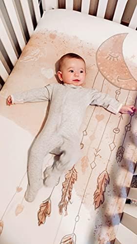 JumpOff Jo Fitted Crib Sheet - Rainbow Dream Catcher