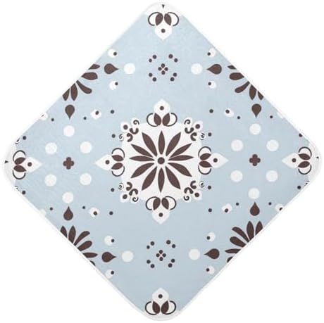 PaChyLuu Snowflake Mandala Baby Hooded Towel 35x35 Inch