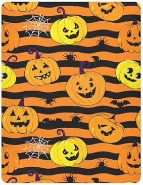 Qilmy Halloween Pumpkins Crib Sheet Soft Fitted