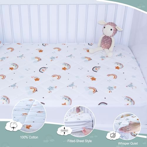 Sava Kids Organic Cotton Crib Mattress Protector and Sheet
